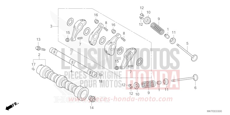 CAMSHAFT/VALVE for X-ADV 750 MAT DEEP MUD GRAY (NHD05) from 2026